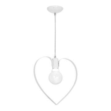 Barnlampa LOVE 1xE27/60W/230V vit