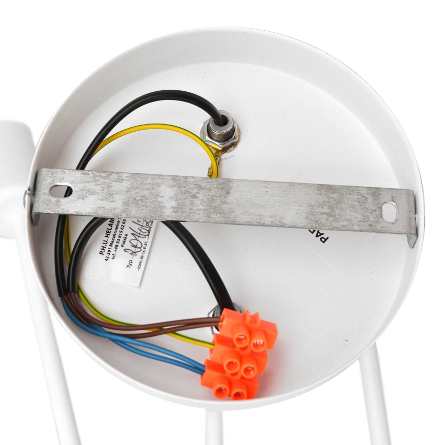 Barnlampa OXFORD med två E27-socklar, 15W, 230V, vit, takmonterad