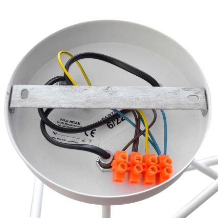 Barnlampa OXFORD med 3xE27/15W/230V, vit, takmonterad