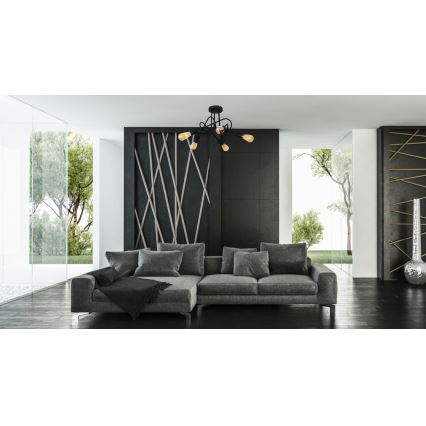 Barnlampa OXFORD med 5xE27/15W/230V, takmonterad