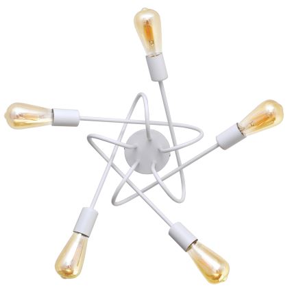 Barnlampa OXFORD takmonterad 5xE27/15W/230V vit