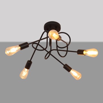 Barnlampa OXFORD med 5xE27/15W/230V, takmonterad