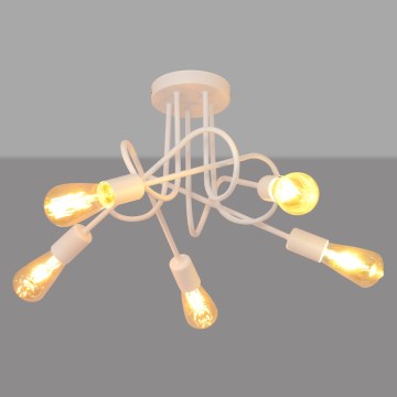 Barnlampa OXFORD takmonterad 5xE27/15W/230V vit