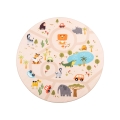 Barnmatta med halkskydd ARES STREETS 160 cm beige/safari