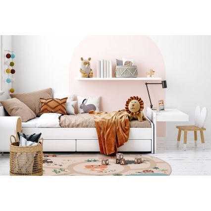 Barnmatta med halkskydd ARES STREETS 160 cm beige/safari