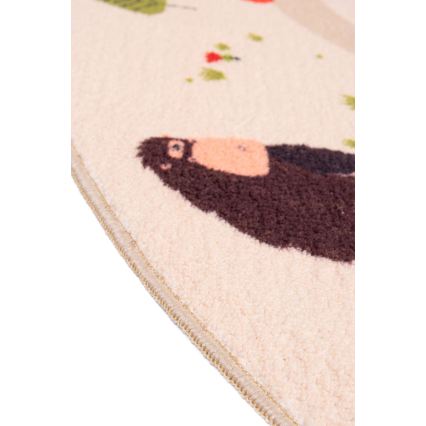 Barnmatta med halkskydd ARES STREETS 160 cm beige/safari