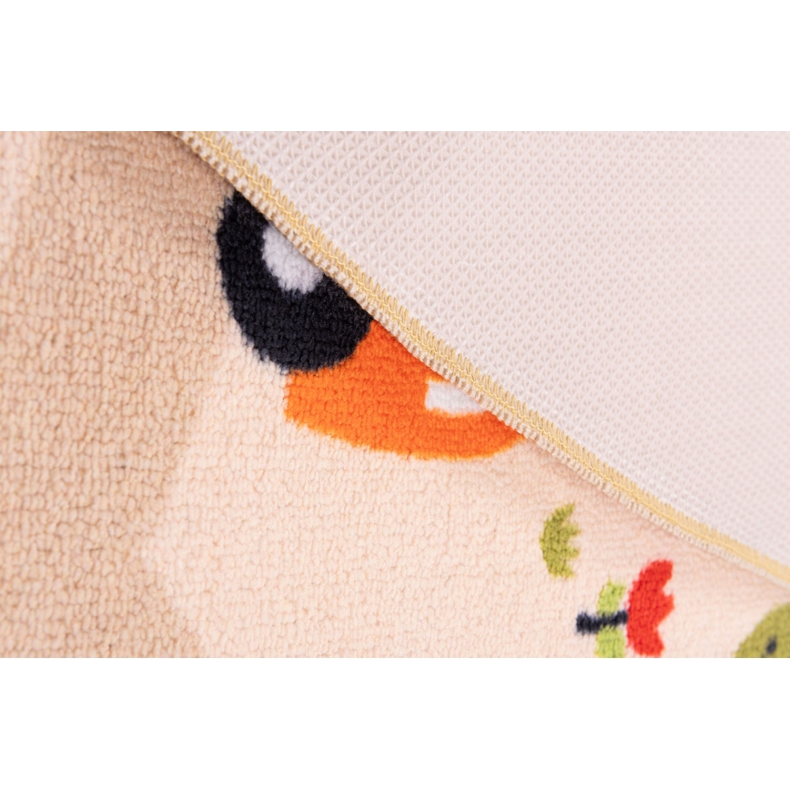 Barnmatta med halkskydd ARES STREETS 160 cm beige/safari
