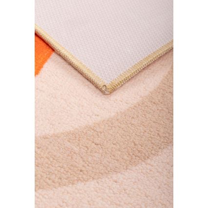 Barnmatta med halkskydd ARES STREETS 80x150 cm beige/safari