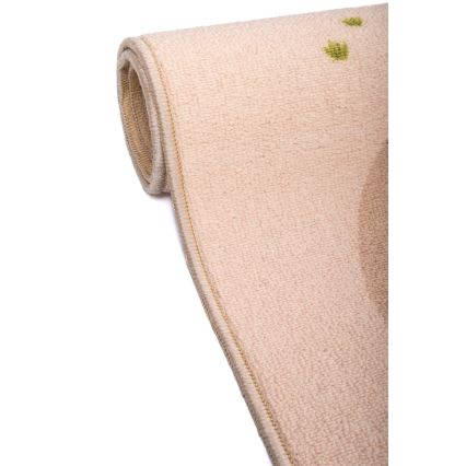 Barnmatta med halkskydd ARES STREETS 80x150 cm beige/safari