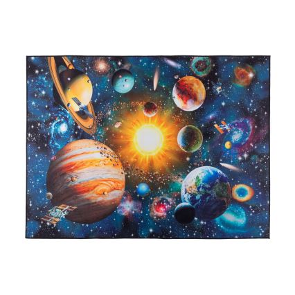 Barnmatta med halkskydd PRINT 3D 120x160 cm planeter/färgglad