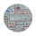 Barnmatta STELLA STREETS 120 cm turkos/stadsmotiv