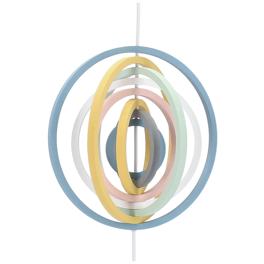 Barnpendel med sladd HOOPS 1xE27/20W/230V Ø 27 cm, färgglad