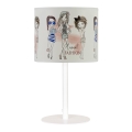 Barns bordslampa GIRLS VIBES 1xE27/60W/230V Ø 18 cm för flickor