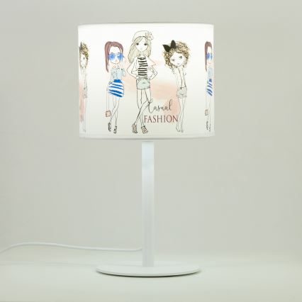 Barns bordslampa GIRLS VIBES 1xE27/60W/230V Ø 18 cm för flickor