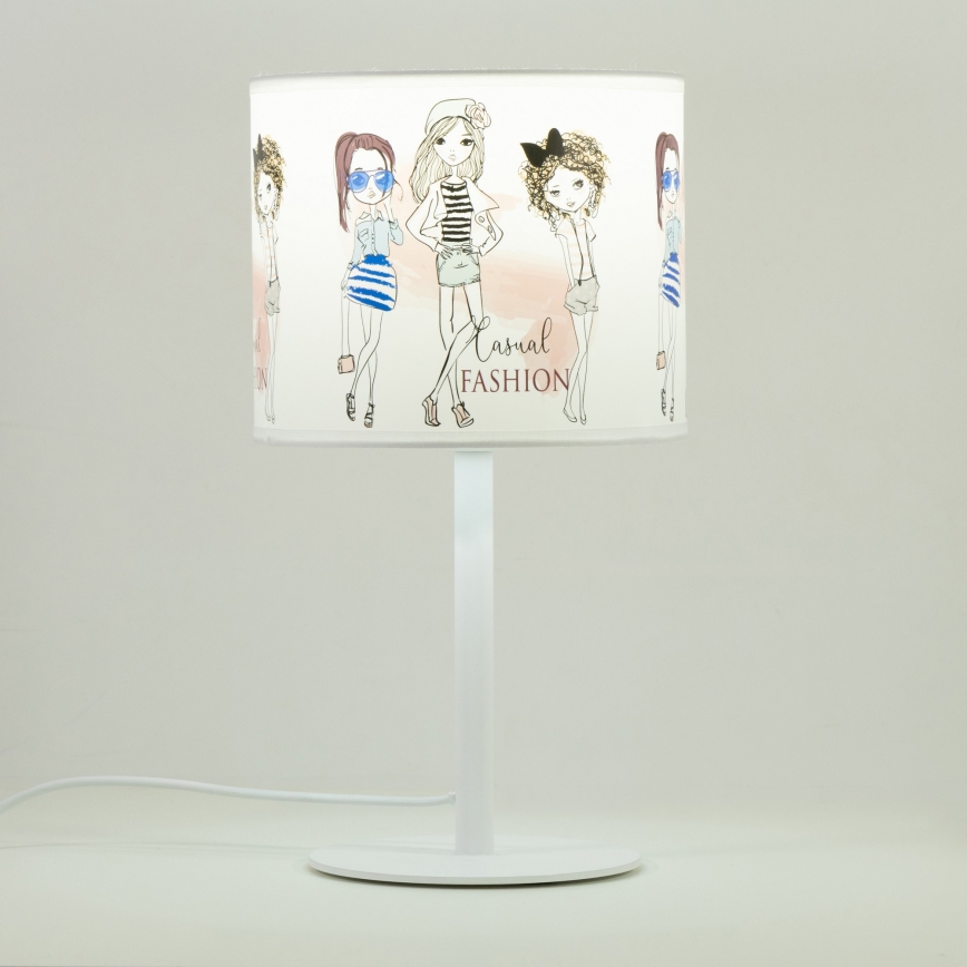 Barns bordslampa GIRLS VIBES 1xE27/60W/230V Ø 18 cm för flickor