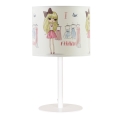 Barns bordslampa GIRLS VIBES 1xE27/60W/230V Ø 18 cm Jag älskar mode