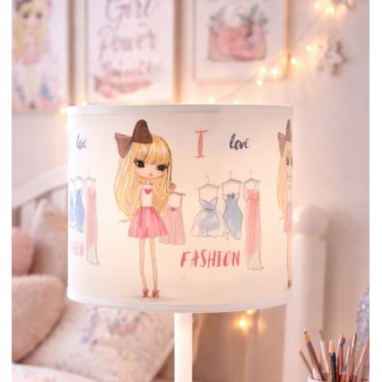 Barns bordslampa GIRLS VIBES 1xE27/60W/230V Ø 18 cm Jag älskar mode