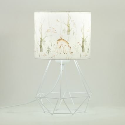 Barns bordslampa KIDS ROOM 1xE27/60W/230V, Ø 18 cm, med charmiga djurmotiv