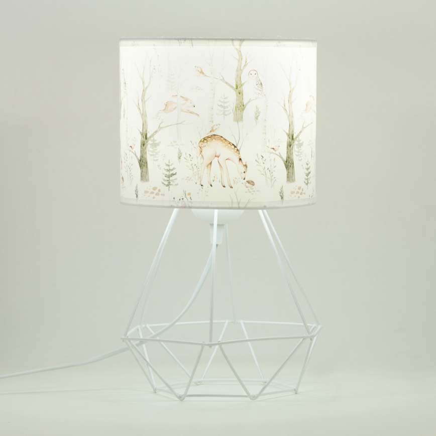 Barns bordslampa KIDS ROOM 1xE27/60W/230V, Ø 18 cm, med charmiga djurmotiv