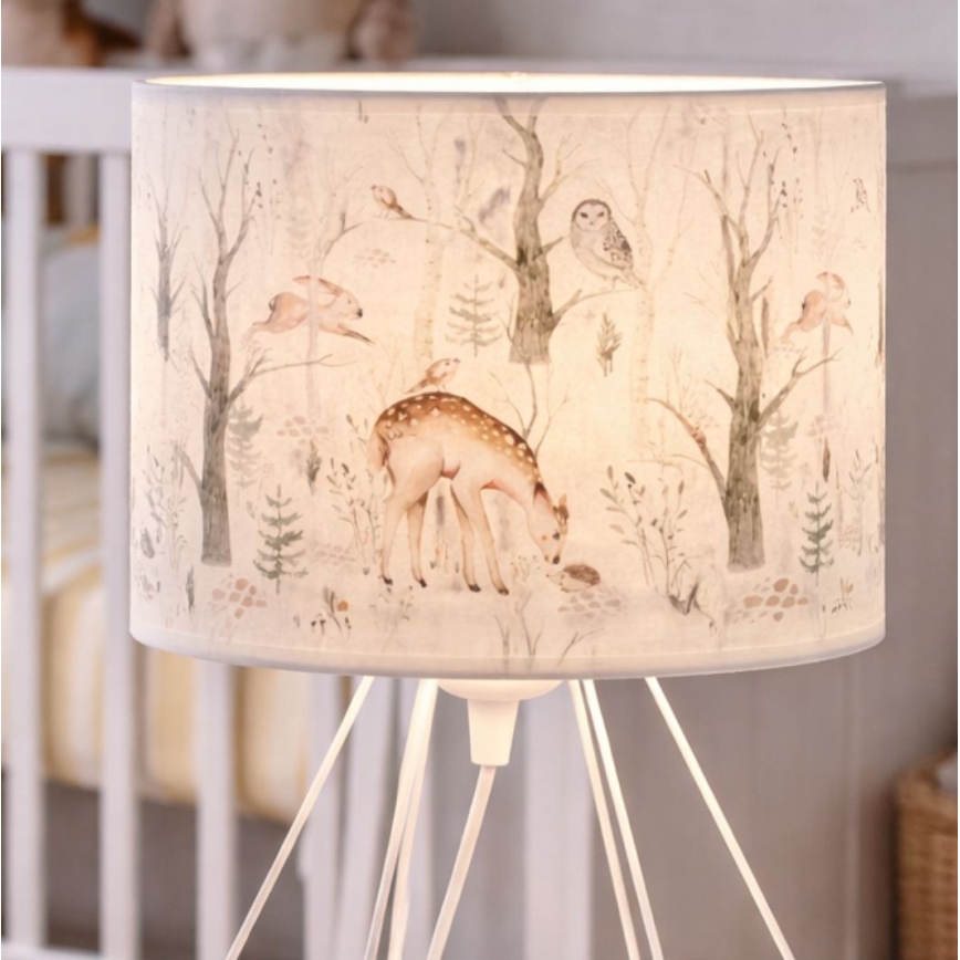 Barns bordslampa KIDS ROOM 1xE27/60W/230V, Ø 18 cm, med charmiga djurmotiv