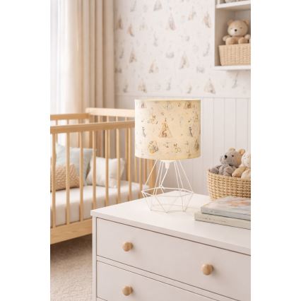 Barns bordslampa KIDS ROOM 1xE27/60W/230V, Ø 18 cm, med djurmotiv