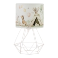 Barns bordslampa KIDS ROOM 1xE27/60W/230V Ø 18 cm med djurmotiv