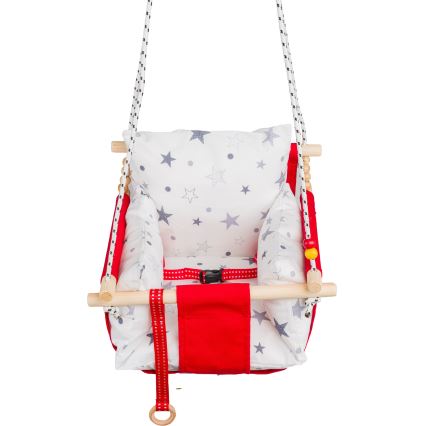 Barntextilgunga SELALE vit/röd