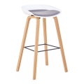 Barstol 81x51 cm beige/vit
