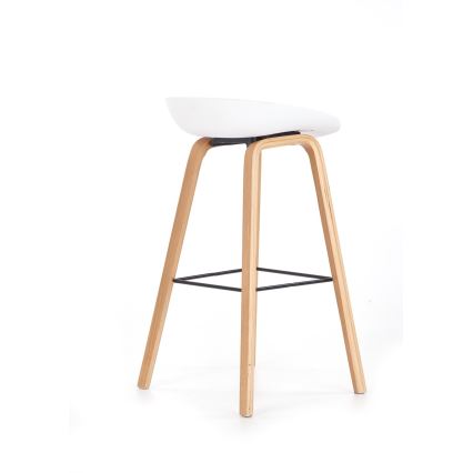 Barstol 81x51 cm beige/vit