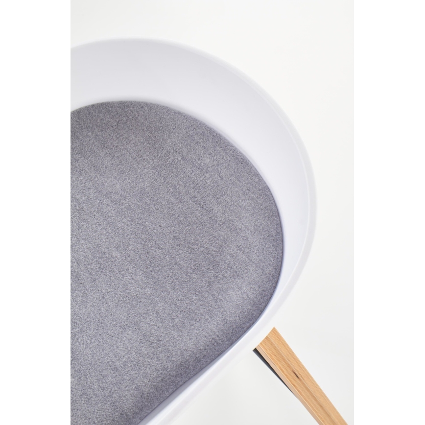 Barstol 81x51 cm beige/vit