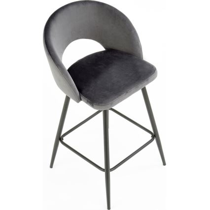 Barstol 89x49 cm grå/svart