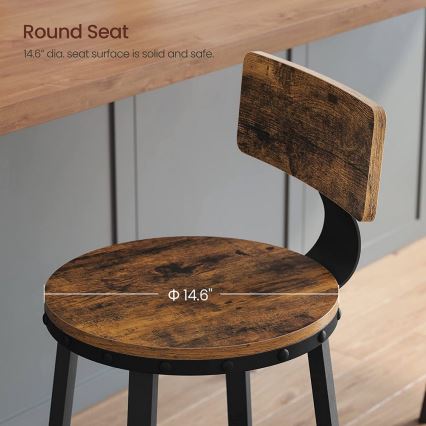 Barstol AVEN brun/svart