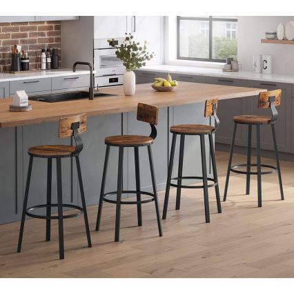 Barstol AVEN brun/svart