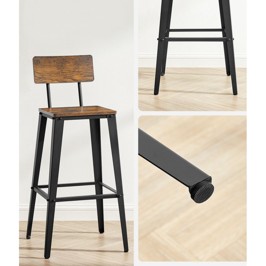 Barstol AVEN brun/svart