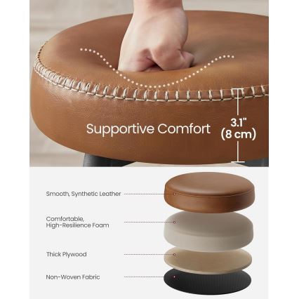 Barstol LIOR brun/svart