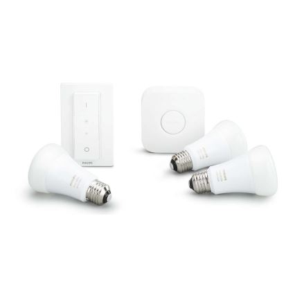 Basic set Philips Hue STARTER KIT WHITE självstartande 3xE27/9W 2700K + anslutningsenhet