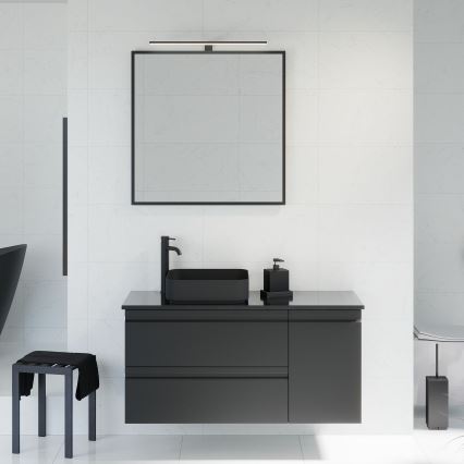 BATH DELUXE 01-080-05-02-00 - Badrum spegel BORGSTED 80x80 cm svart