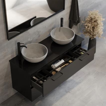 BATH DELUXE 06-039-19-23-00 - Tvättställ för bänkskiva BERGEN Ø 39 cm betong/grå