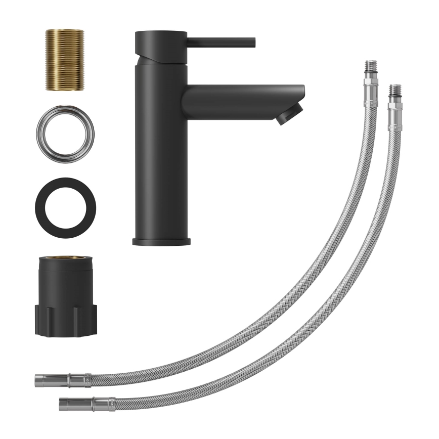 BATH DELUXE 28-017-03-02-02 - Kran till handfat RINGSTED 17,8 cm matt svart