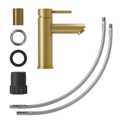 BATH DELUXE 28-017-03-70-02 - Kran till handfat RINGSTED 17,8 cm borstad mässing