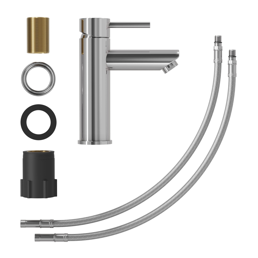 BATH DELUXE 28-017-03-83-02 - Kran till handfat RINGSTED 17,8 cm skinande krom