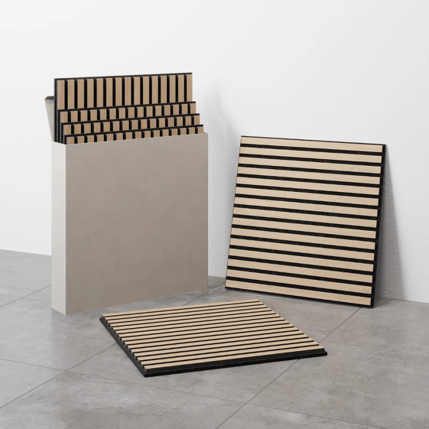 BATH DELUXE 54-060-08-86-12 - KIT 4x Akustisk väggpanel DANVIKEN 60x60 cm ek