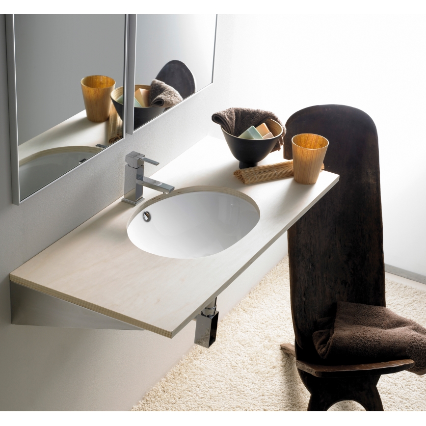 Bathco 0053 - Infällt tvättställ ANCONA 55x41 cm porslin/vit