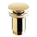 Bathco 0212OR - Bottenventil utan bräddavlopp CLICK-CLACK, Ø 6 cm, guld