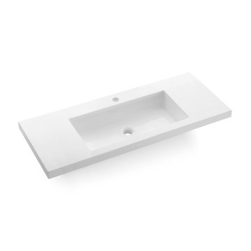 Bathco 0515 - Infällt tvättställ COLLOTO 100x40 cm harts/vit