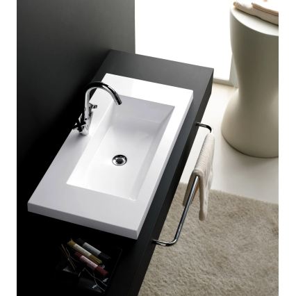 Bathco 0515 - Infällt tvättställ COLLOTO 100x40 cm harts/vit
