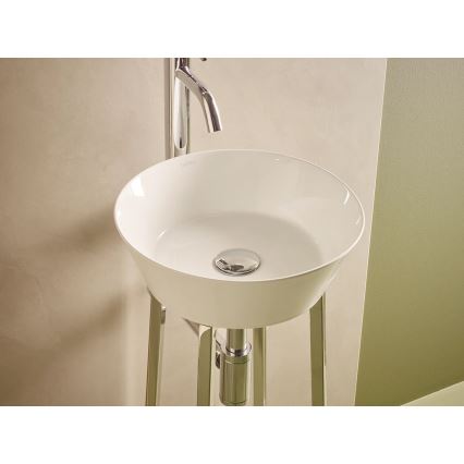 Bathco 4086 - VOLTA tvättställ för bänkskiva Ø 35 cm porslin/vit
