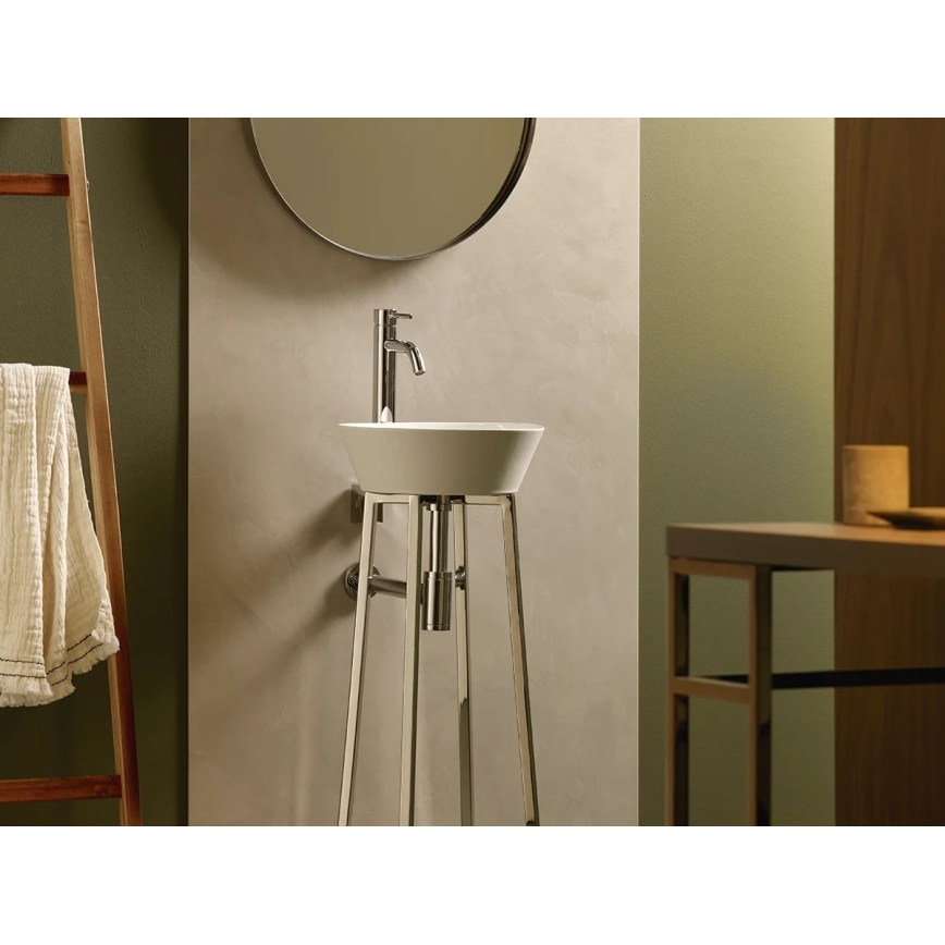 Bathco 8216 - Underrede till tvättställ VOLTA 76x40 cm stål/blank krom