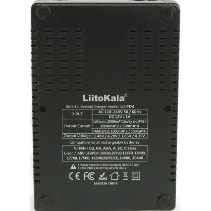 Batteriladdare A/AA/AAA/18650/20700/26650/22650