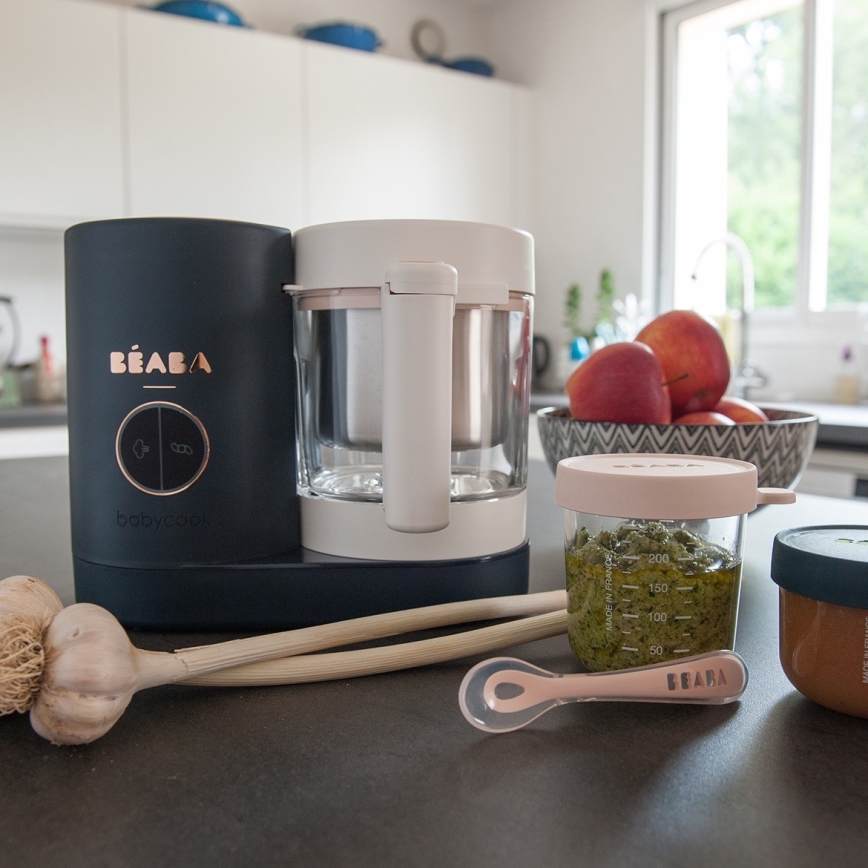 Beaba - Ångkokare 2-i-1 BABYCOOK NEO blå/vit